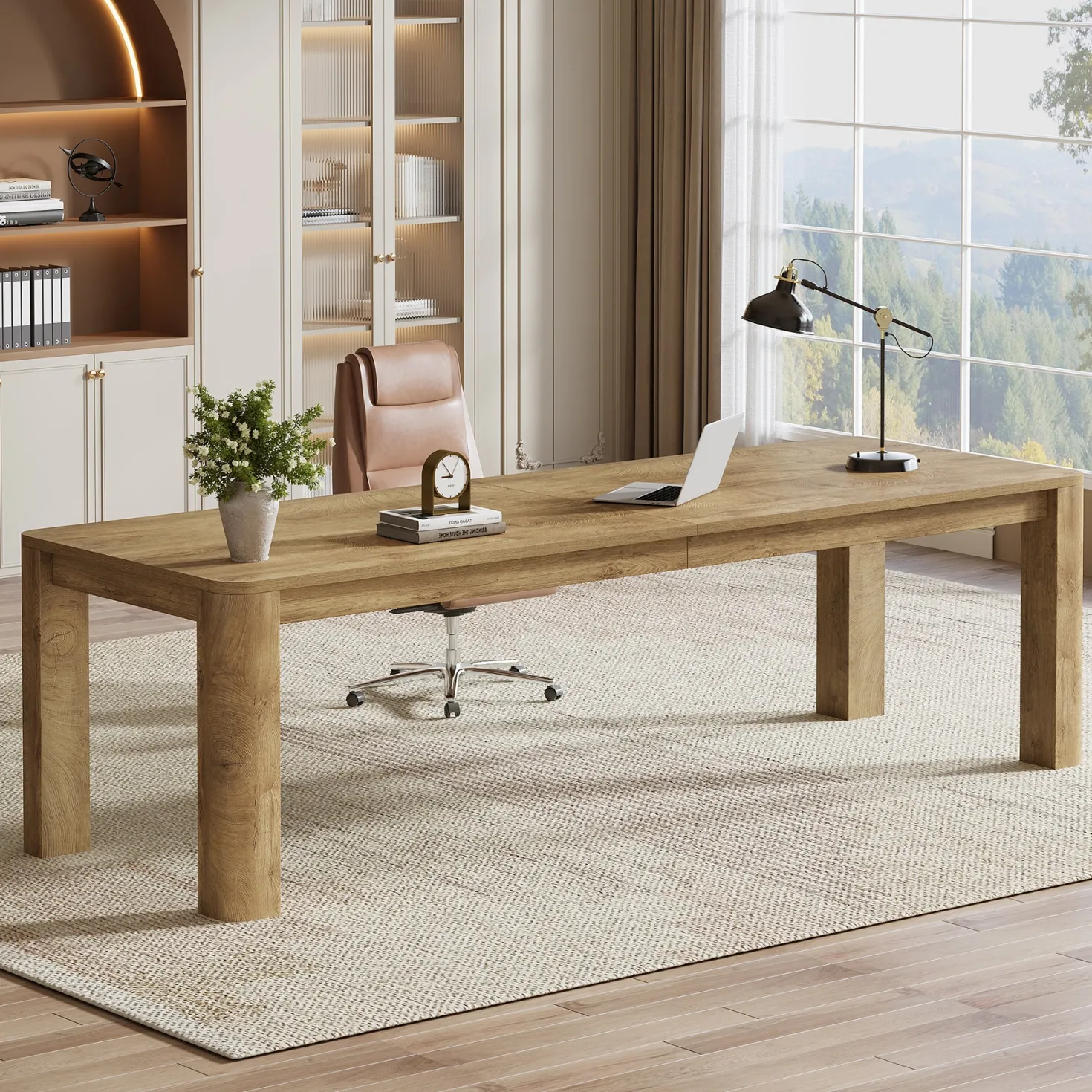 78.74" Two Person Desk, Double Computer Desk Writing Table for Home Office