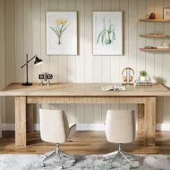 79" Two Person Desk, Large Double Computer Desk for Home Office