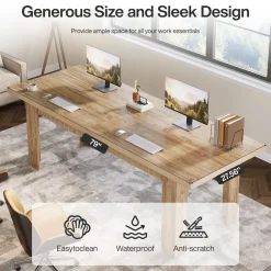 79" Two Person Desk, Large Double Computer Desk for Home Office