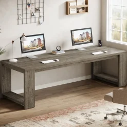 86" Two Person Desk, Long Computer Desk Conference Table for Home Office
