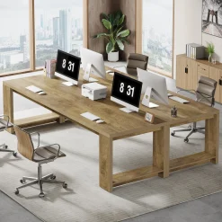86" Two Person Desk, Long Computer Desk Conference Table for Home Office