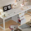 78.7" Two Person Desk, Modern Double Computer Office Desk with 3 Drawers