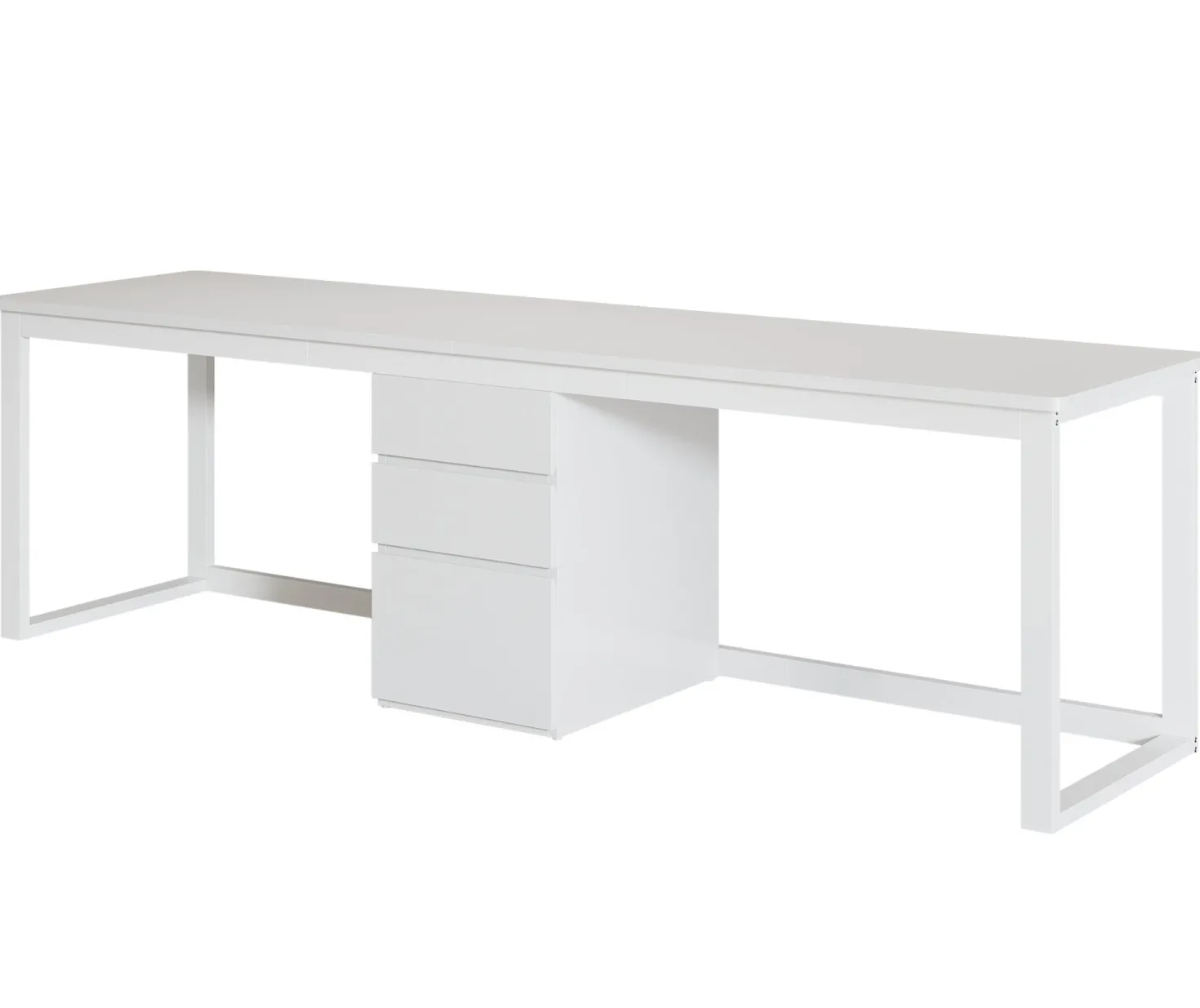 78.7" Two Person Desk, Modern Double Computer Office Desk with 3 Drawers