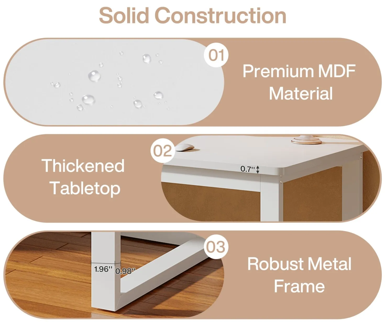 78.7" Two Person Desk, Modern Double Computer Office Desk with 3 Drawers