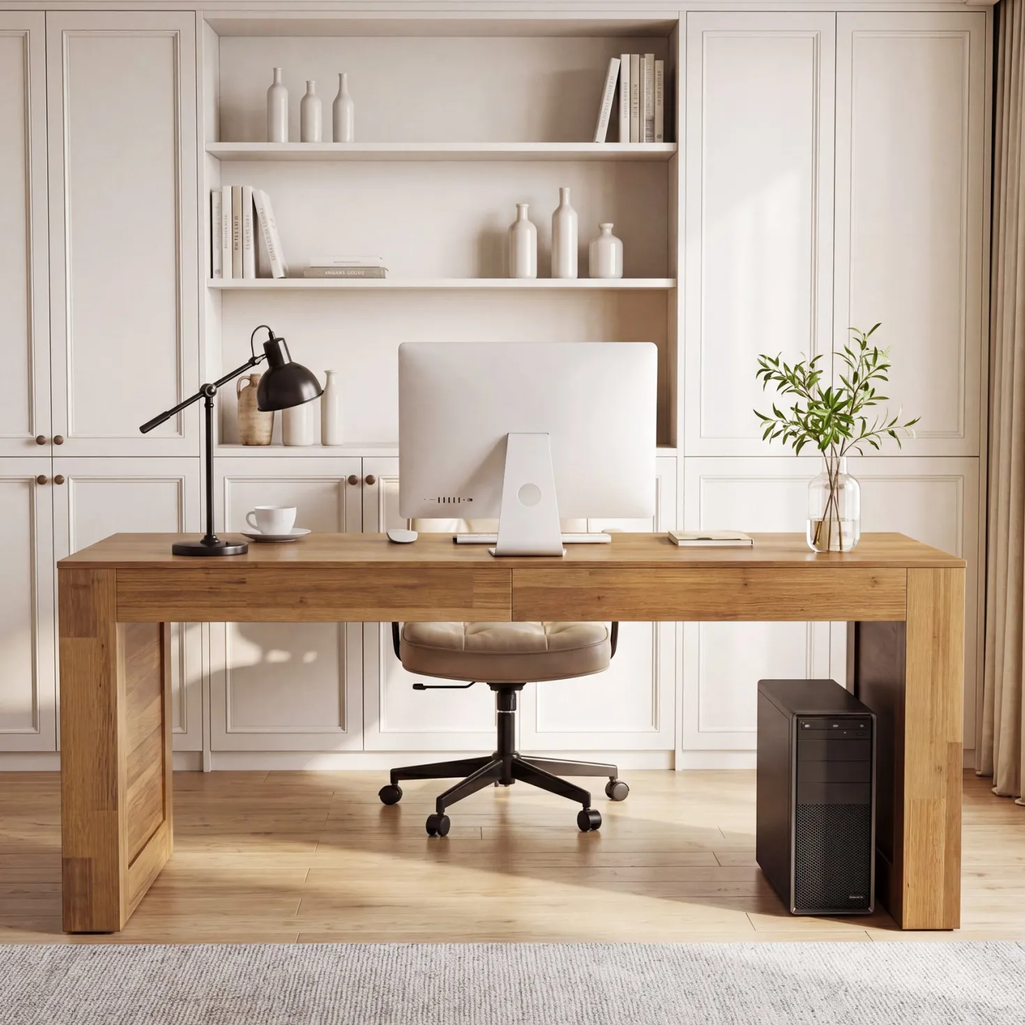 78.74" Two-Person Desk, Double Computer Desk Writing Table for Home Office