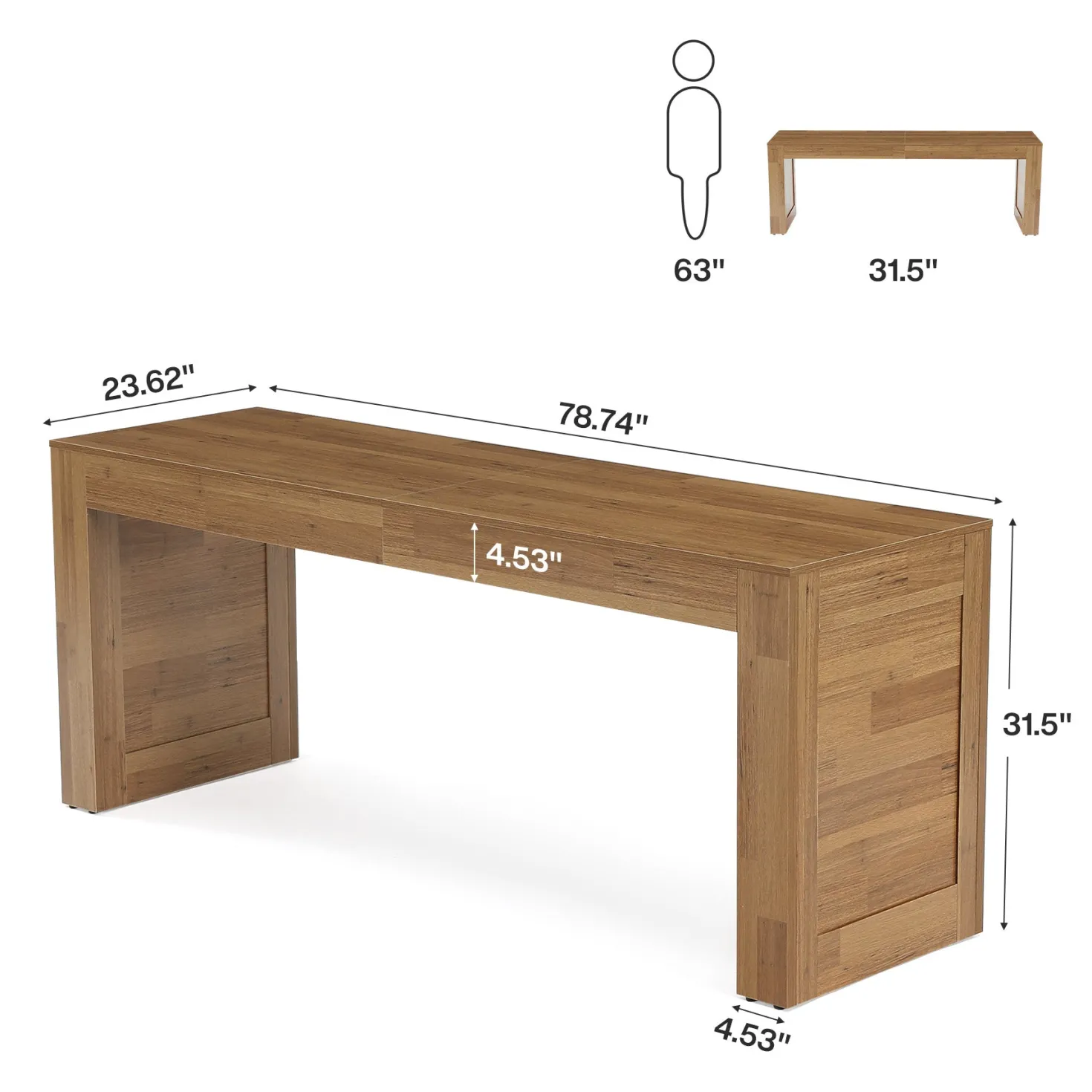 78.74" Two-Person Desk, Double Computer Desk Writing Table for Home Office