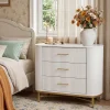 31.5” W Nightstand with 3 Drawers, Modern Bedside Table for Bedroom