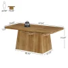 47" Wood Coffee Table, Farmhouse Center Table Tea Table with Sturdy Pedestal