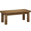 47" Wood Coffee Table, Solid Rectangular Center Table for Living Room