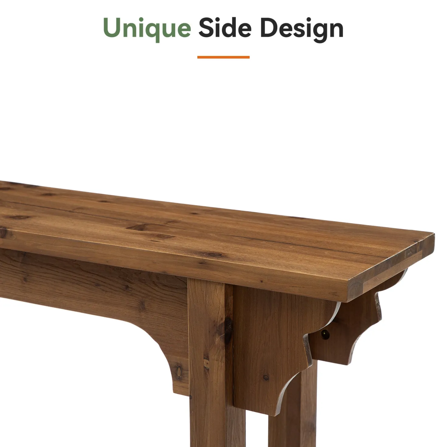 63" Wood Console Table, Mid-Century Entryway Table Sofa Table for Hallway