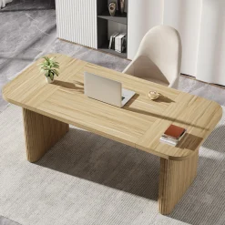 62.2" Wood Executive Desk Simple Rectangular Computer Desk Writing Table