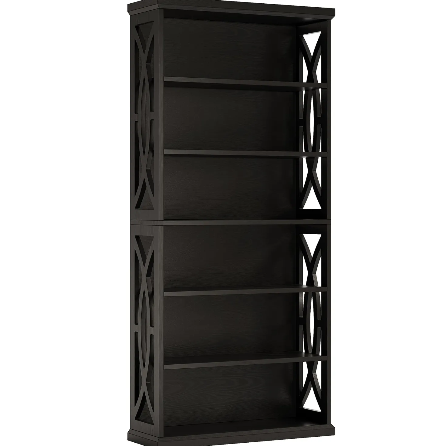 71" Wooden Bookshelf, 6-Tier Freestanding Bookcase Display Shelves