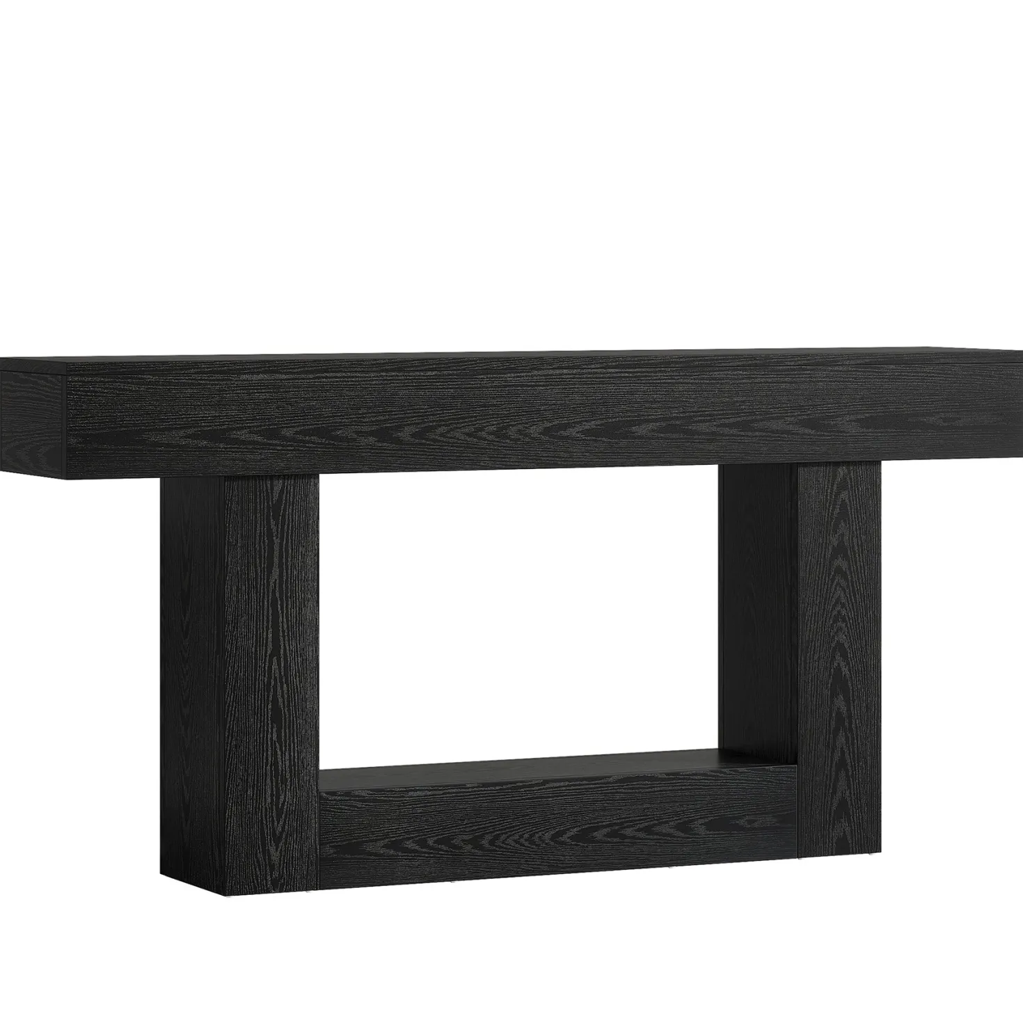 63" Wooden Console Table, Farmhouse 2-Tier Sofa Table Entryway Table