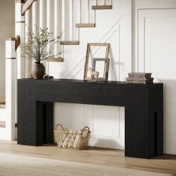 70.8" Wooden Console Table, Sturdy Sofa Hallway Table