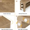 47.2" Wooden Shoe Storage Bench, Farmhouse Entryway Shoe Rack Bench with 2-Tier Open Shelves