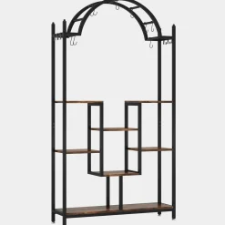 Arched Plant Stand, 74.8" Flower Stands with Hanging Hooks