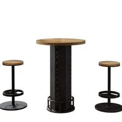 Bistro Sets with 2 Barstools, Pub Cocktail Table Bar Table with Chairs