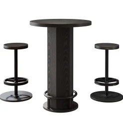 Bistro Sets with 2 Barstools, Pub Cocktail Table Bar Table with Chairs