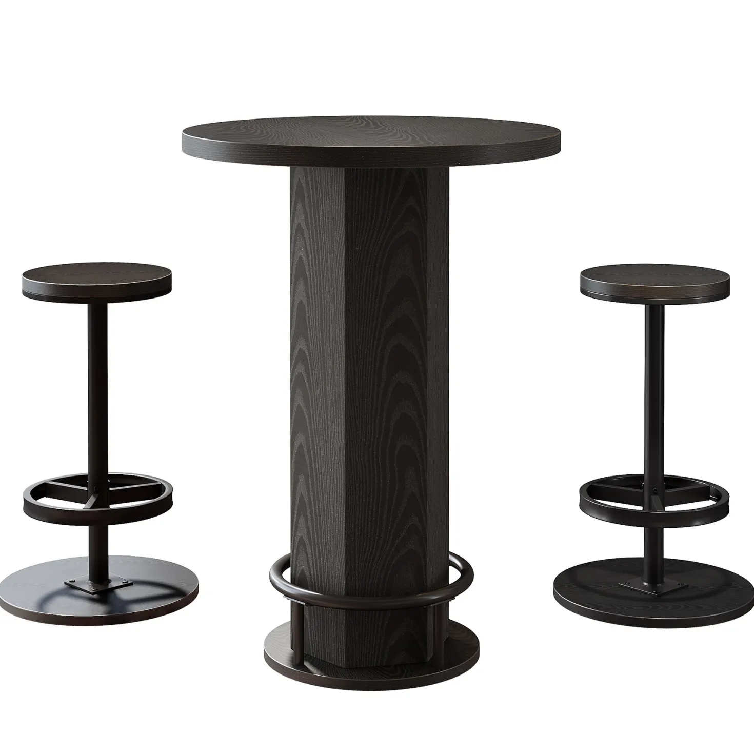 Bistro Sets with 2 Barstools, Pub Cocktail Table Bar Table with Chairs