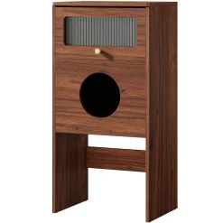 Cat Litter Box Enclosure, Modern Kitty House End Table with Acrylic Door