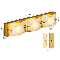 Cloud Glass Vanity Light, LED Modern Bathroom Wall Lighting Fixtures