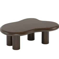Cloud-Shaped Coffee Table, Modern Center Table with 4 Solid Legs