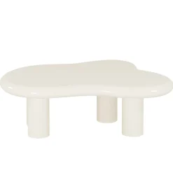 Cloud-Shaped Coffee Table, Modern Center Table with 4 Solid Legs
