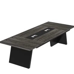 Conference Room Table, 8ft Office Meeting Desk with Cable Management