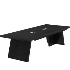 Conference Room Table, 8ft Office Meeting Desk with Cable Management