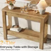 41.34"Console Table, Farmhouse Sofa Table with Storage Shelf for Entryway