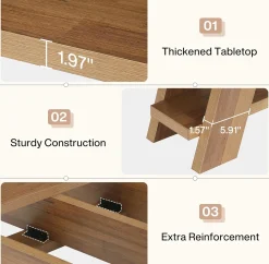 70.9"Console Table, 3-Tier Narrow Sofa Table Farmhouse Foyer Table