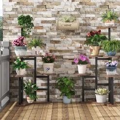 Corner Plant Stand Indoor, 6 Tiered Plant Shelf Flower Stand