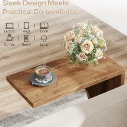 C-Shaped End Table for Couch, Small Sofa Side Table Nightstand