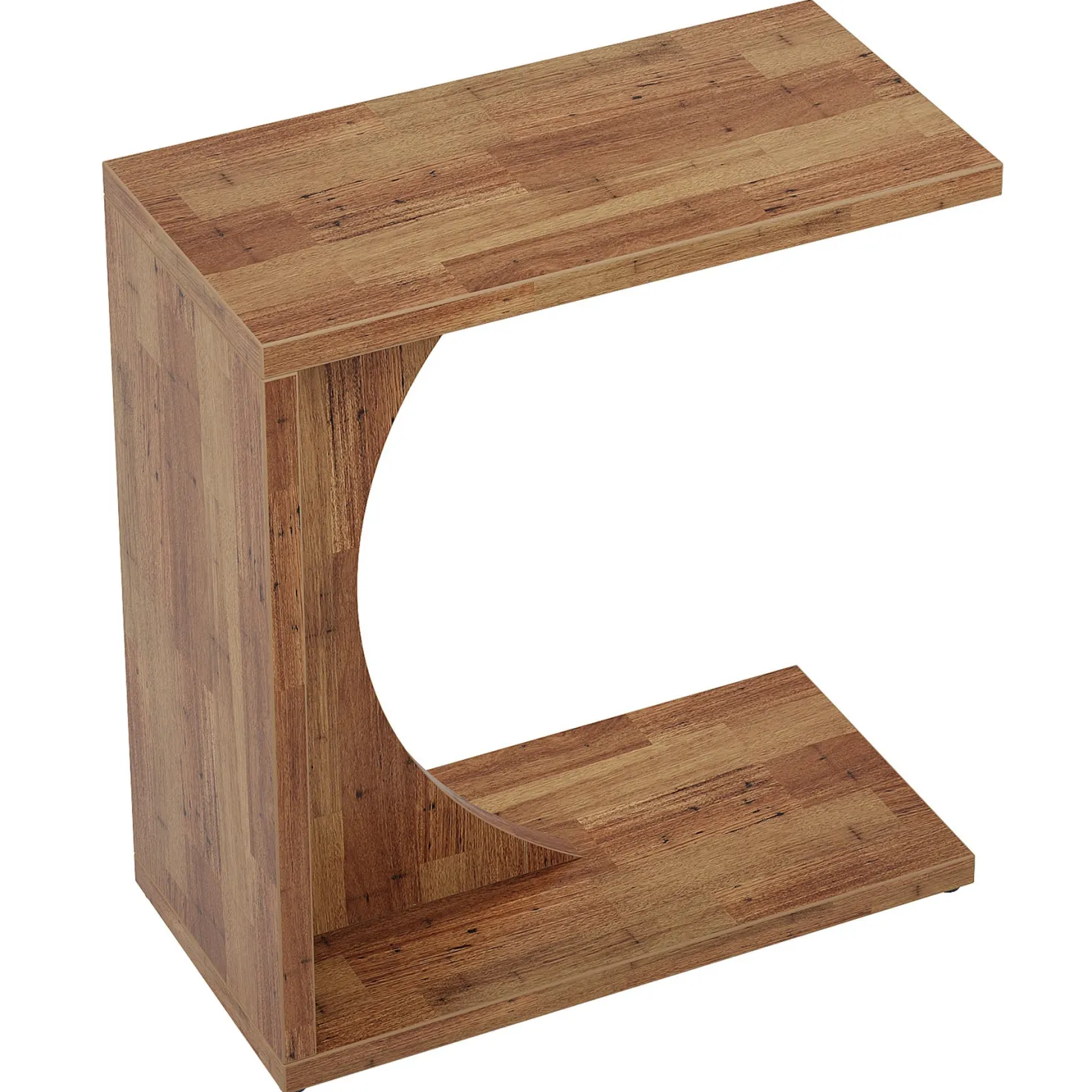 C-Shaped End Table, Sofa Side Table Couch Table for Small Space
