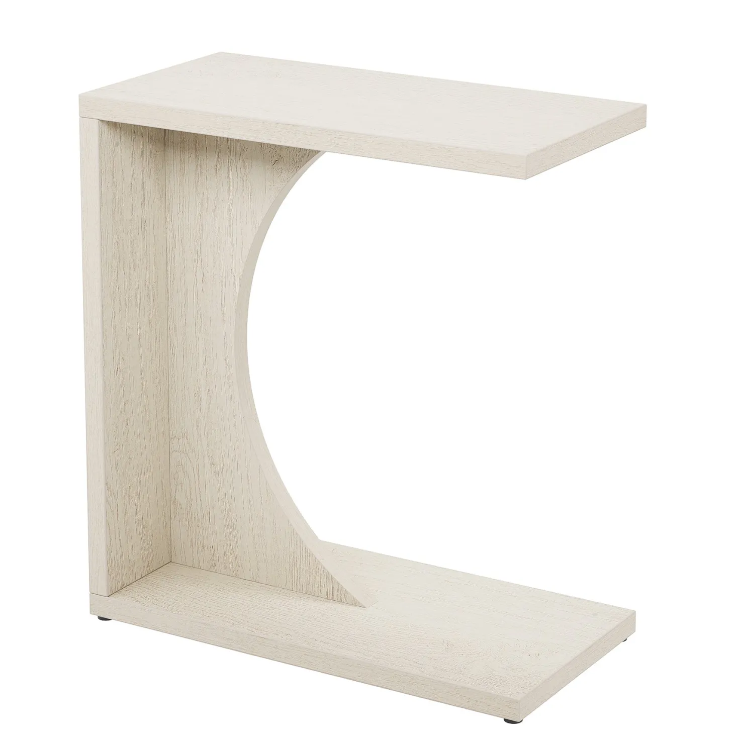 C-Shaped End Table, Sofa Side Table Couch Table for Small Space