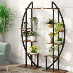 Curved Plant Stand Pack of 2, 5-Tier Flower Display Shelf