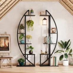 Curved Plant Stand Pack of 2, 5-Tier Flower Display Shelf