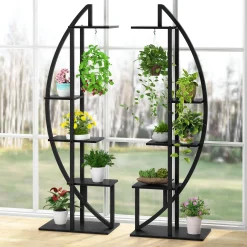 Curved Plant Stand Pack of 2, 5-Tier Flower Display Shelf