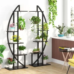 Curved Plant Stand Pack of 2, 5-Tier Flower Display Shelf