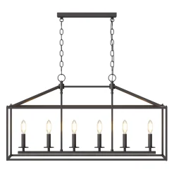 Dining Room Chandelier Light Fixtures, Kitchen 6-Light Candle Holder Pendant Lighting