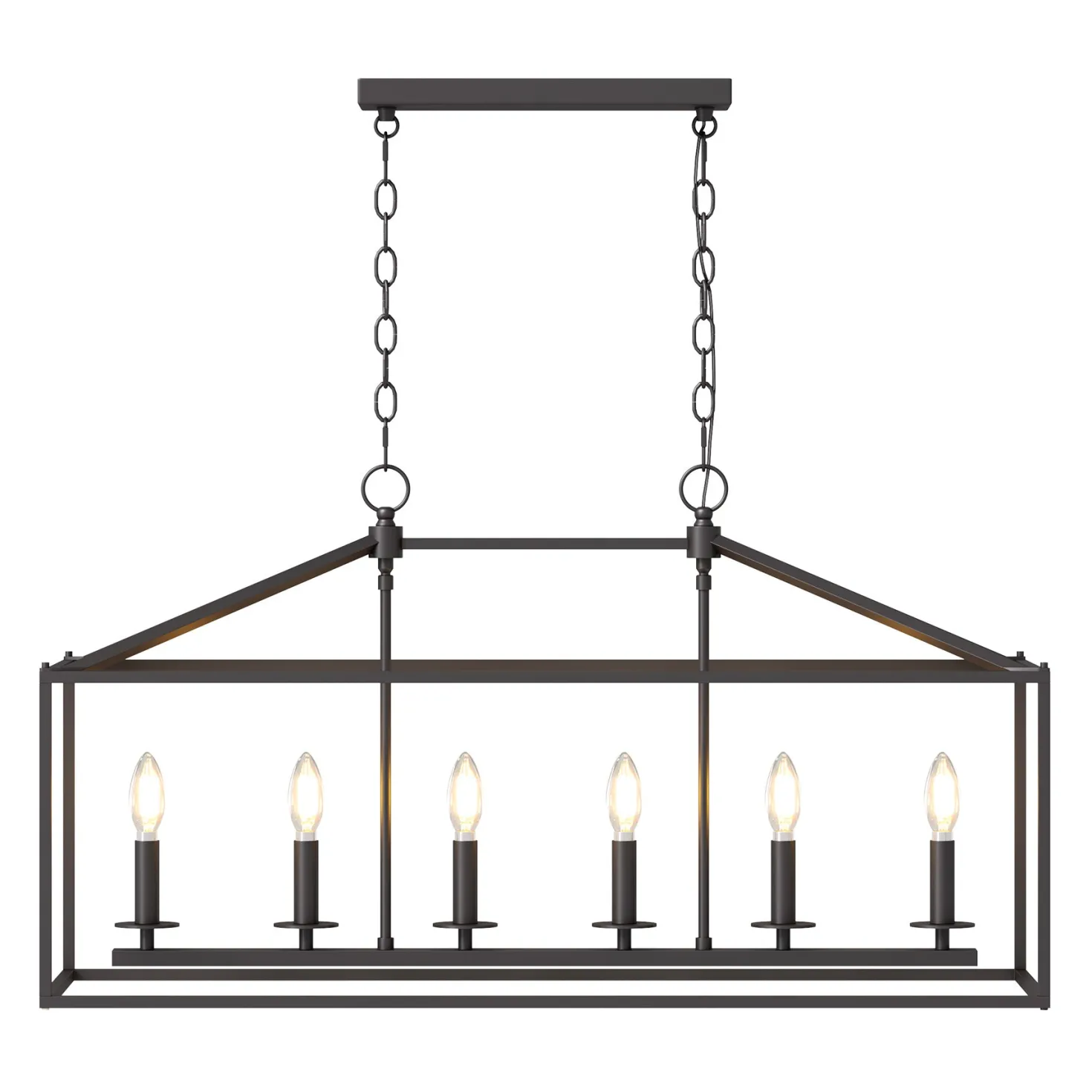 Dining Room Chandelier Light Fixtures, Kitchen 6-Light Candle Holder Pendant Lighting