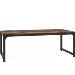 Dining Table for 6-8 Person, Industrial Kitchen Table with Metal Frame