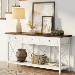 3-Drawer Console Table, 70.8