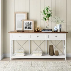 3-Drawer Console Table, 70.8