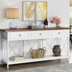 3-Drawer Console Table, 70.8