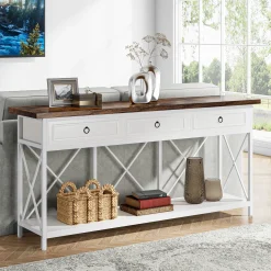 3-Drawer Console Table, 70.8