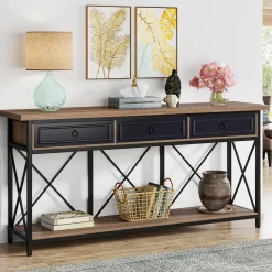 3-Drawer Console Table, 70.8