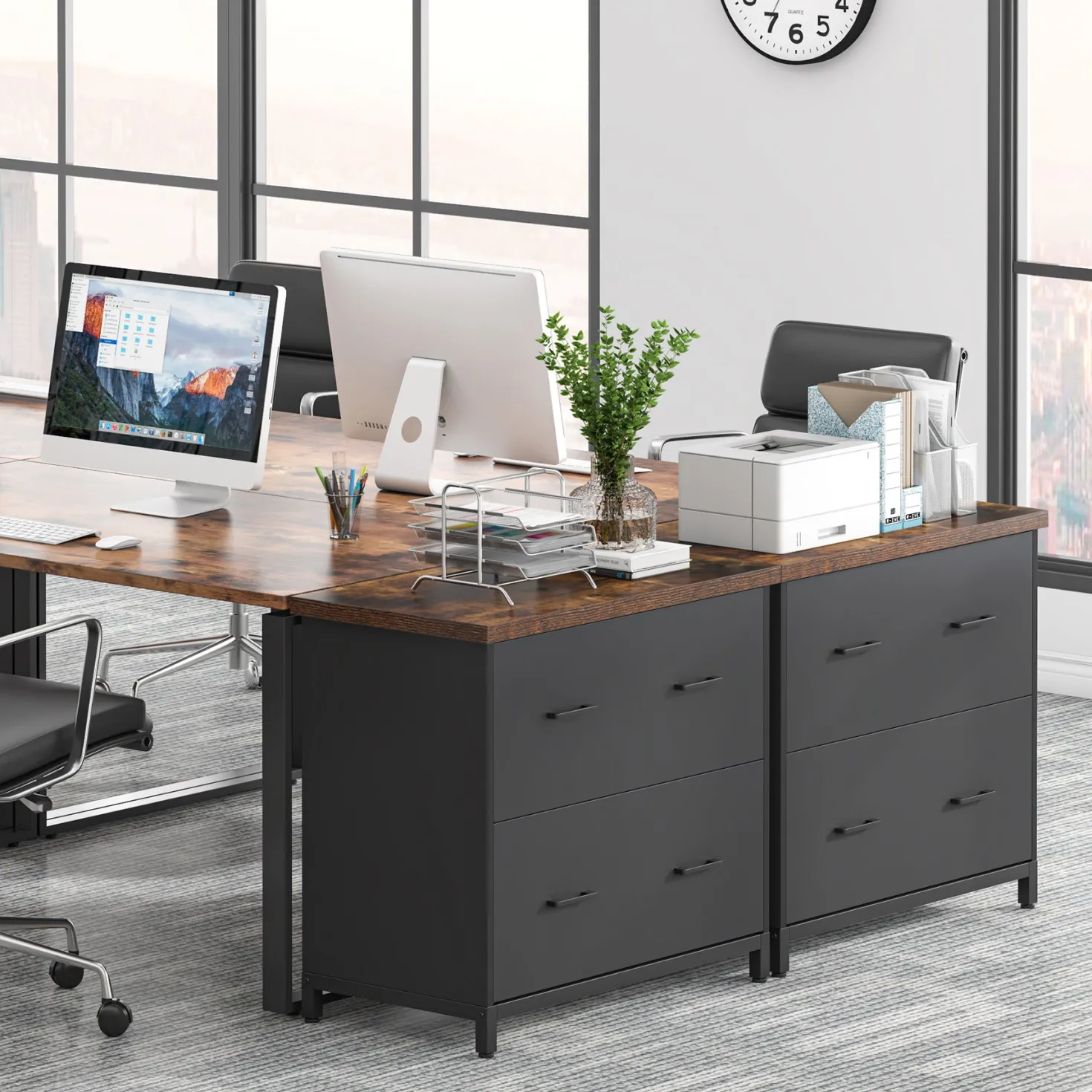 2-Drawer File Cabinet, Lateral Filing Cabinet Printer Stand
