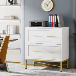 2-Drawer File Cabinet, Lateral Storage Cabinet Printer Stand