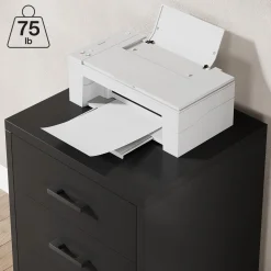 3-Drawer File Cabinet, Modern Rolling Printer Stand for Home Office